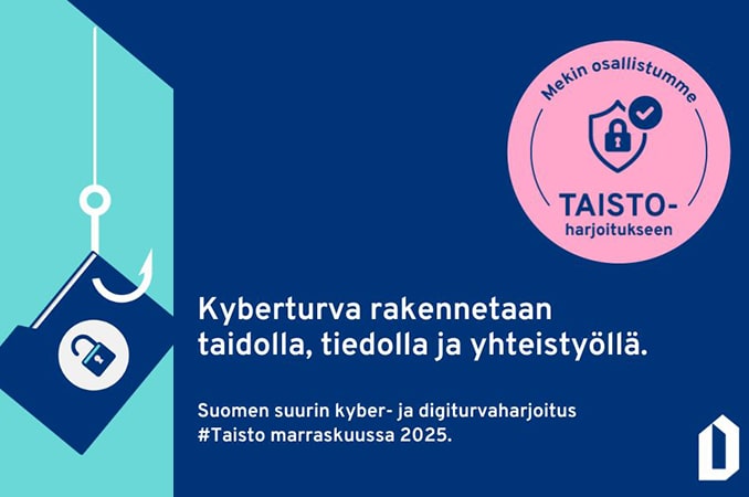 Osallistumme Taisto-harjoitukseen 13.11.2025 – Suomen suurin kyber- ja digiturvaharjoitus auttaa varautumaan ajankohtaisiin uhkiin